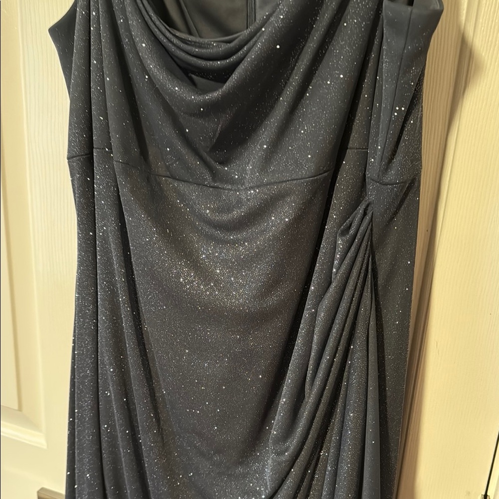 Alex Evenings Sparkling Black Evening Gown Dress - Picture 6 of 6